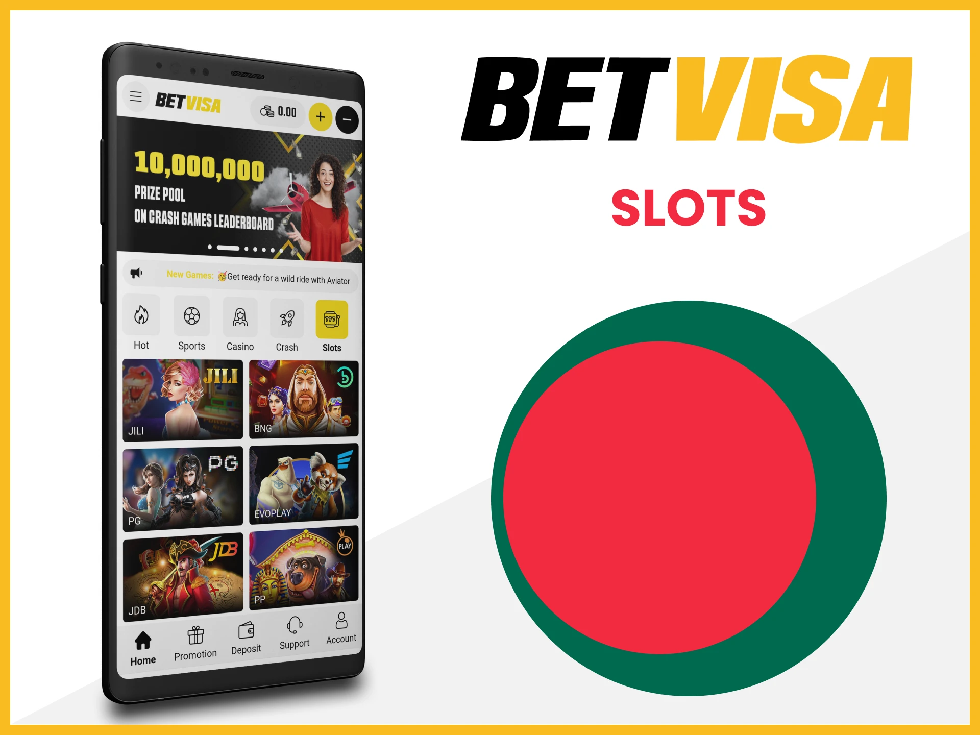Go to the slots section for games in the Betvisa application.