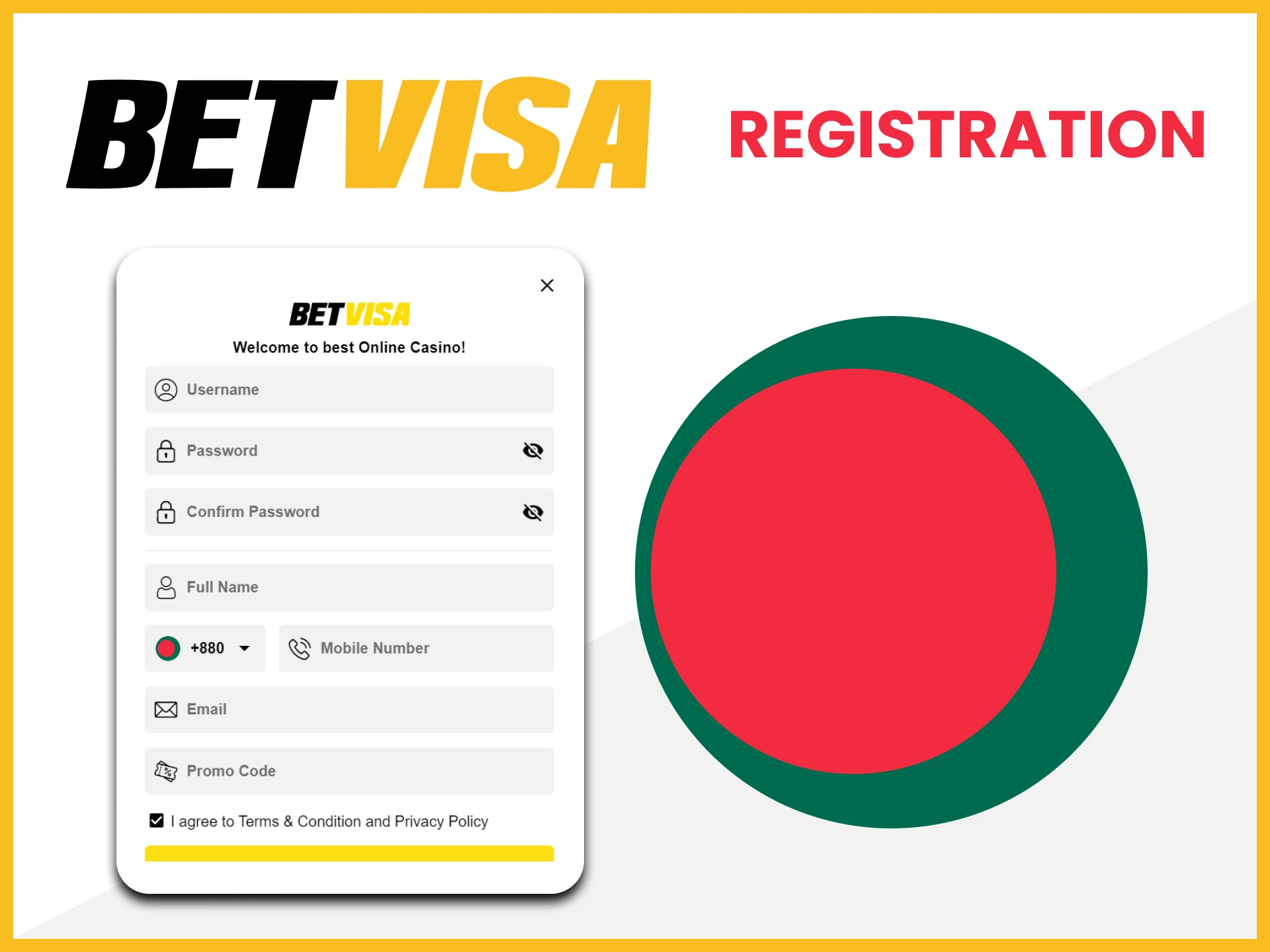 Register on the Betvisa website.